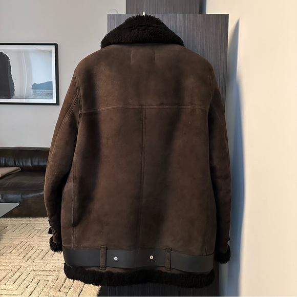 Acne Studios black shearling aviator jacket - Picture 3 of 14